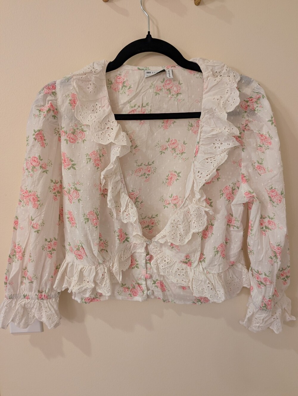 Asos White Floral Top